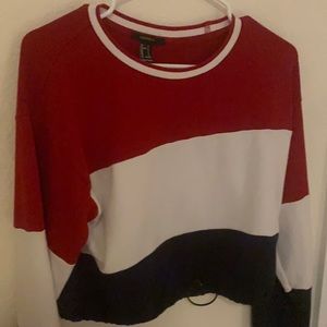 Forever 21 Girls Red White and Blue Crop Top